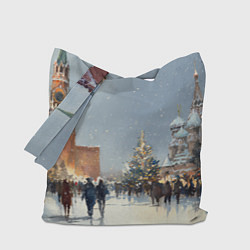 Сумка-шопер Москва - новый год, цвет: 3D-принт