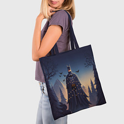 Сумка-шопер Новогодний Бэтмен, цвет: 3D-принт — фото 2