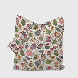 Сумка-шоппер Новогодний паттерн