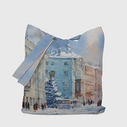 Сумка-шопер Зимний Питер, цвет: 3D-принт