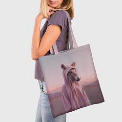 Сумка-шопер Лошадка в худи, цвет: 3D-принт — фото 2