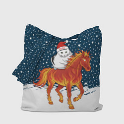 Сумка-шопер Кот Бендер и огненный конь - 2026, цвет: 3D-принт