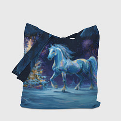 Сумка-шоппер Сияющая новогодняя лошадка