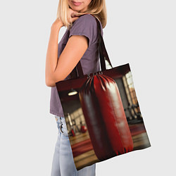 Сумка-шопер Боксёрский мешок в спортзале, цвет: 3D-принт — фото 2