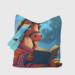 Сумка-шопер Лошадка уютным вечером, цвет: 3D-принт