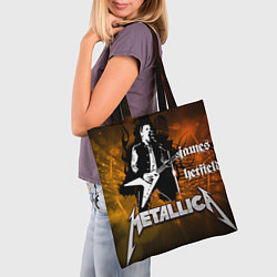 Сумка-шопер Metallica: James Hetfield, цвет: 3D-принт — фото 2
