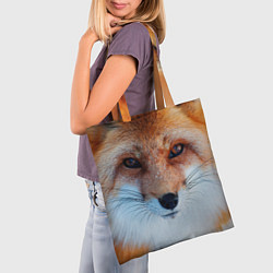 Сумка-шопер Взгляд лисы, цвет: 3D-принт — фото 2