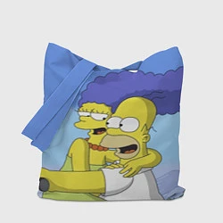 Сумка-шопер Гомер и Мардж, цвет: 3D-принт