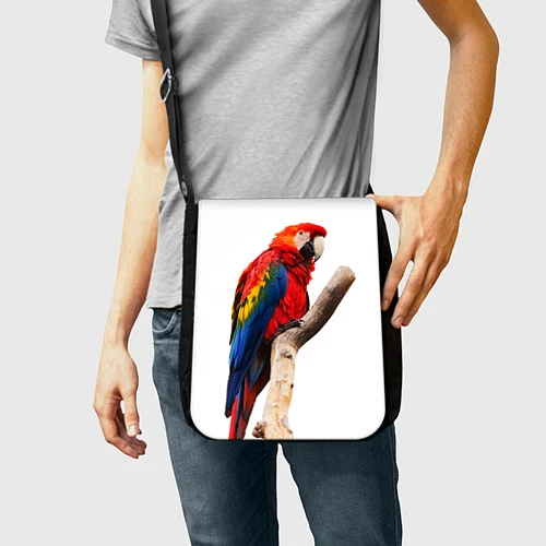 Сумка на плечо Яркий попугай / 3D-принт – фото 2