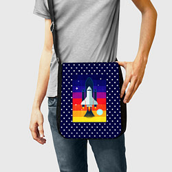 Сумка на плечо Запуск ракеты, цвет: 3D-принт — фото 2