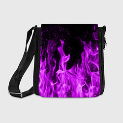 Сумка на плечо Фиолетовый огонь, цвет: 3D-принт