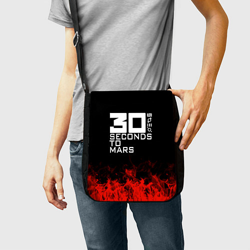 Сумка на плечо 30 Seconds to Mars: Red Flame / 3D-принт – фото 2