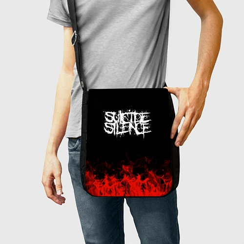 Сумка на плечо Suicide Silence: Red Flame / 3D-принт – фото 2