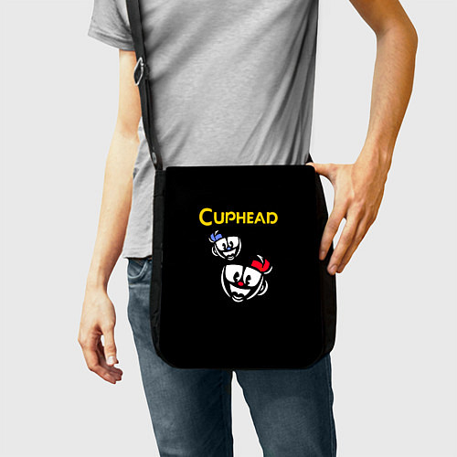 Сумка на плечо Cuphead: Mugman Faces / 3D-принт – фото 2