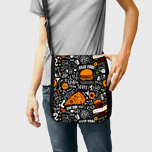 Сумка на плечо Fast Food / 3D-принт – фото 2