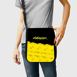 Сумка на плечо Cyberpunk 2077: Yellow & Black, цвет: 3D-принт — фото 2