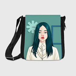 Сумка на плечо Billie Eilish: Turquoise Hair, цвет: 3D-принт