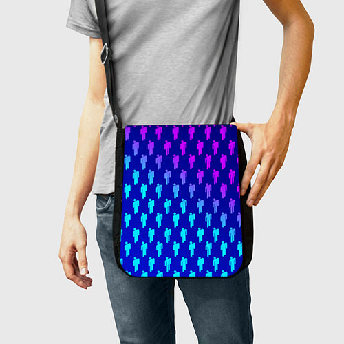 Сумка на плечо Billie Eilish: Violet Pattern / 3D-принт – фото 2
