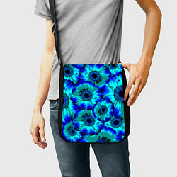 Сумка на плечо Голубые хризантемы, цвет: 3D-принт — фото 2