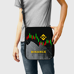 Сумка на плечо BINANCE БИНАНС ГРАФИК, цвет: 3D-принт — фото 2