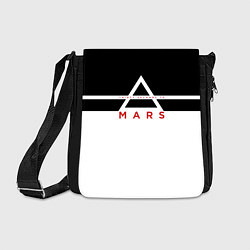 Сумка на плечо Thirty Seconds to Mars черно-белая, цвет: 3D-принт