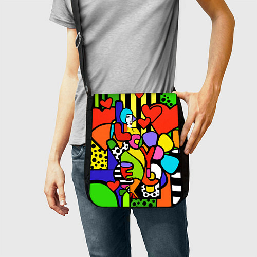 Сумка на плечо Romero Britto - love you / 3D-принт – фото 2