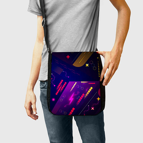 Сумка на плечо Cyber neon pattern Vanguard / 3D-принт – фото 2