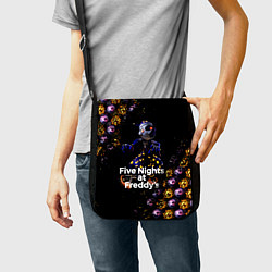 Сумка на плечо Five Nights at Freddys Луна паттерн, цвет: 3D-принт — фото 2