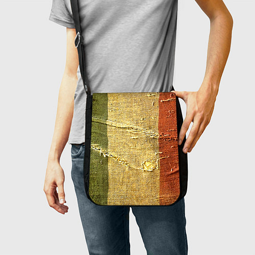 Сумка на плечо Флаг Италии Мешковина Flag of Italy Burlap / 3D-принт – фото 2