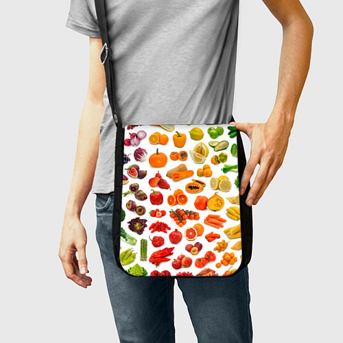 Сумка на плечо VEGETABLE FRUIT ABUNDANCE / 3D-принт – фото 2