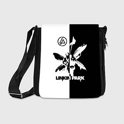 Сумка на плечо Linkin Park логотип черно-белый, цвет: 3D-принт
