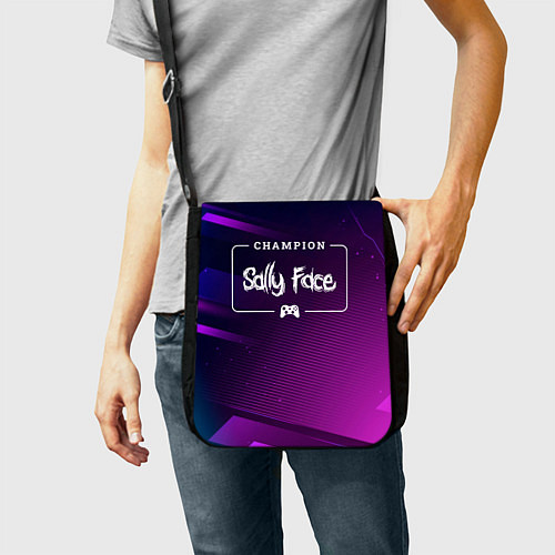 Сумка на плечо Sally Face Gaming Champion: рамка с лого и джойсти / 3D-принт – фото 2