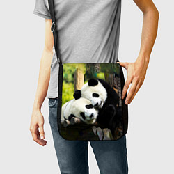 Сумка на плечо Влюблённые панды, цвет: 3D-принт — фото 2
