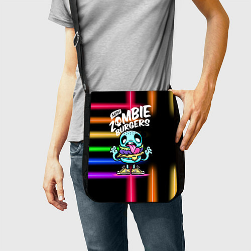 Сумка на плечо Zombie burgers - Pop Art / 3D-принт – фото 2