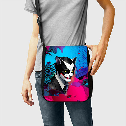 Сумка на плечо Dude-cat - neural network - pop art / 3D-принт – фото 2