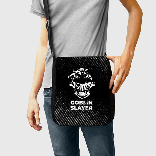 Сумка на плечо Goblin Slayer с потертостями на темном фоне / 3D-принт – фото 2