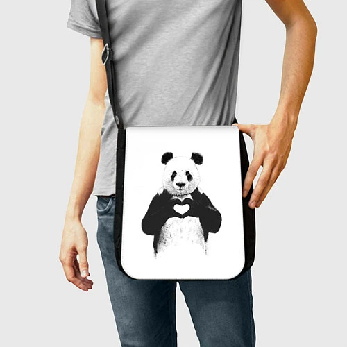 Сумка на плечо Panda Love / 3D-принт – фото 2