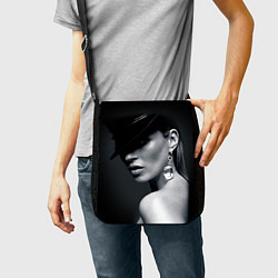 Сумка на плечо Девушка в шляпе, цвет: 3D-принт — фото 2