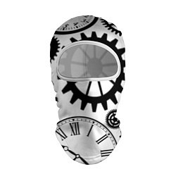 Балаклава Часы и шестеренки, цвет: 3D-белый