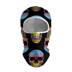 Балаклава Neon skull!, цвет: 3D-белый