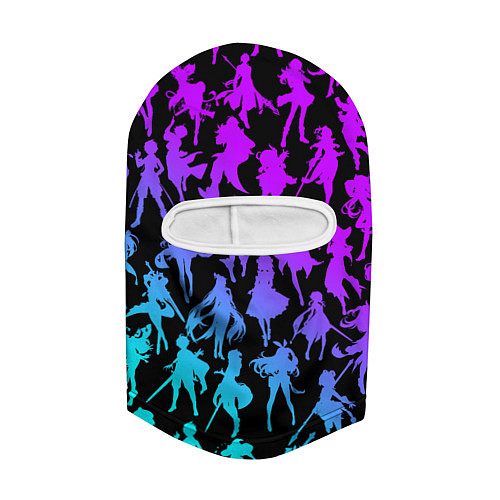 Балаклава GENSHI IMPACT HEROES NEON НЕОНОВЫЙ УЗОР / 3D-Белый – фото 2