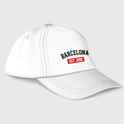 Бейсболка FC Barcelona Est. 1899, цвет: белый