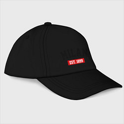 Бейсболка FC Milan Est. 1899, цвет: черный