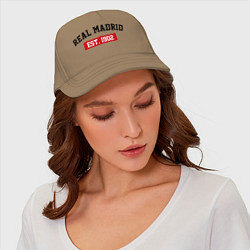 Бейсболка FC Real Madrid Est. 1902, цвет: миндальный — фото 2