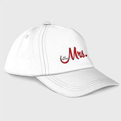 Бейсболка Mrs: Just married, цвет: белый