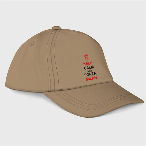 Бейсболка Keep Calm & Forza Milan / Миндальный – фото 1