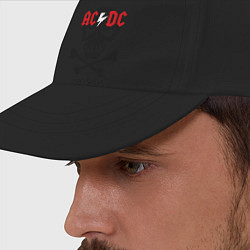 Бейсболка AC/DC Skull цвета черный — фото 2