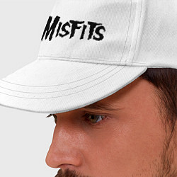 Бейсболка Misfits logo, цвет: белый — фото 2