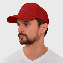 Бейсболка Самая офигенная мамуля, цвет: красный — фото 2