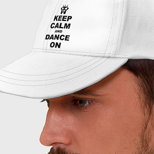 Бейсболка Keep Calm & Dance On / Белый – фото 2